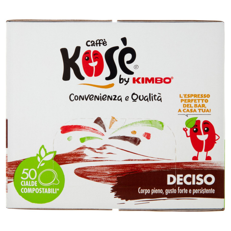 CAFFÈ KOSÈ CIALDE COMPOSTABILI* DECISO 50 X 7,3 G