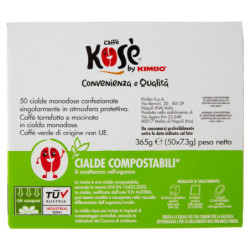 CAFÉ KOSÈ CÁPSULAS COMPOSTABLES* DECISO 50 X 7,3 G