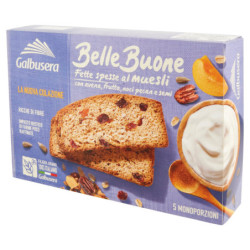 GALBUSERA BELLEBUONE TRANCHES ÉPAISSES AU MUESLI AVEC AVOINE, FRUITS, NOIX DE PACANE ET GRAINES 5 X 40 G