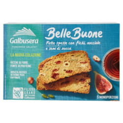 GALBUSERA BELLEBUONE FETTE SPESSE CON FICHI, NOCCIOLE E SEMI DI ZUCCA 5 X 40 G