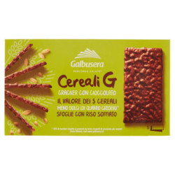 Galbusera Cereali G Sfoglie con Riso Soffiato Ricoperte di Cioccolato 5 x 30 g