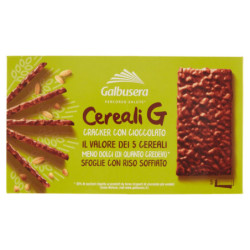 GALBUSERA GETREIDE G GEBÄCK MIT Puffreis, ÜBERZOGEN MIT SCHOKOLADE 5 X 30 G