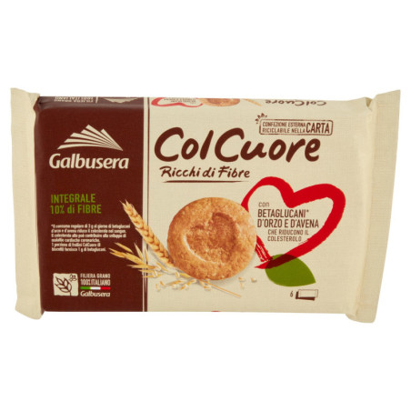 GALBUSERA COLCUORE RICA EN FIBRA CON BETAGLUCANOS* DE CEBADA Y AVENA 6 X 50 G