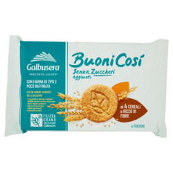 Galbusera BuoniCosì Senza Zuccheri aggiunti ai 4 Cereali e Ricco di Fibre 6 x 50 g