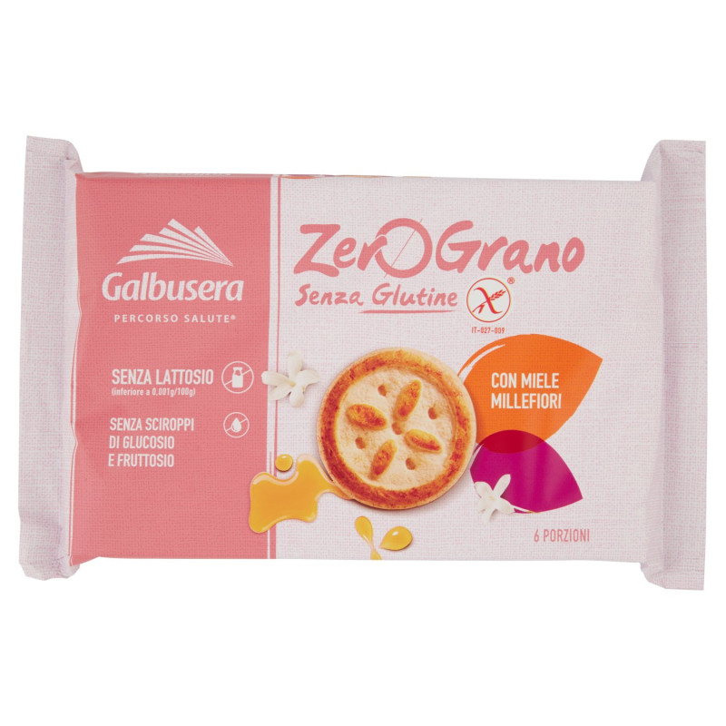 GALBUSERA ZEROGRANO SIN GLUTEN CON MIEL MILLEFIORI 260 G