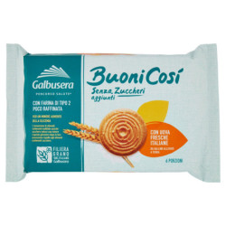 GALBUSERA BUONICOSÌ SIN AZÚCAR AÑADIDA CON HUEVOS FRESCOS ITALIANO 6 X 55 G