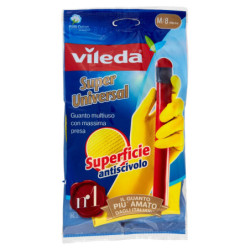 GUANTES VILEDA SUPER UNIVERSAL HOME EN LÁTEX, SUPER GRIP ANTIDESLIZANTE, TALLA M