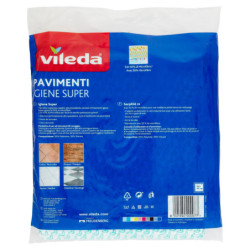 VILEDA HYGIENE SUPER - CLOTHS TO CLEAN ALL TYPES OF FLOORS, WITH 50% MICROFIBER, 3X 45X50 CM