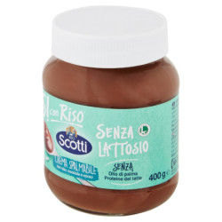 RISO SCOTTI SI CON RICE Streichcreme mit Reis, Haselnüssen und Kakao, laktosefrei, 400 g