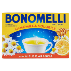 BONOMELLI GESUCKERTER LÖSLICHER KAMILLENEXTRAKT MIT HONIG UND ORANGE 16 X 5 G