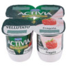 ACTIVIA FRESA ATERCIOPELADA 4 BOTES X 125 G