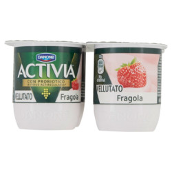 ACTIVIA FRESA ATERCIOPELADA 4 BOTES X 125 G