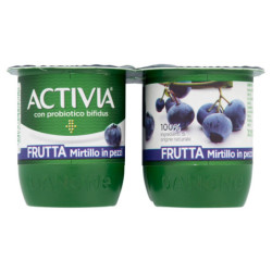 ACTIVIA FRUTTA MIRTILLO IN PEZZI 4 X 125 G