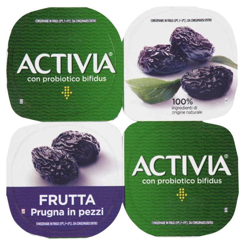 ACTIVIA CIRUELA EN TROZOS 4 X 125 G