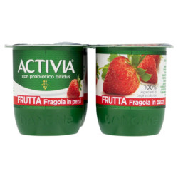 ACTIVIA FRESA TROZOS 4 X 125 G