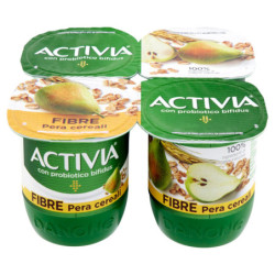 ACTIVIA FIBRE PERA CEREALI 4 X 125 G