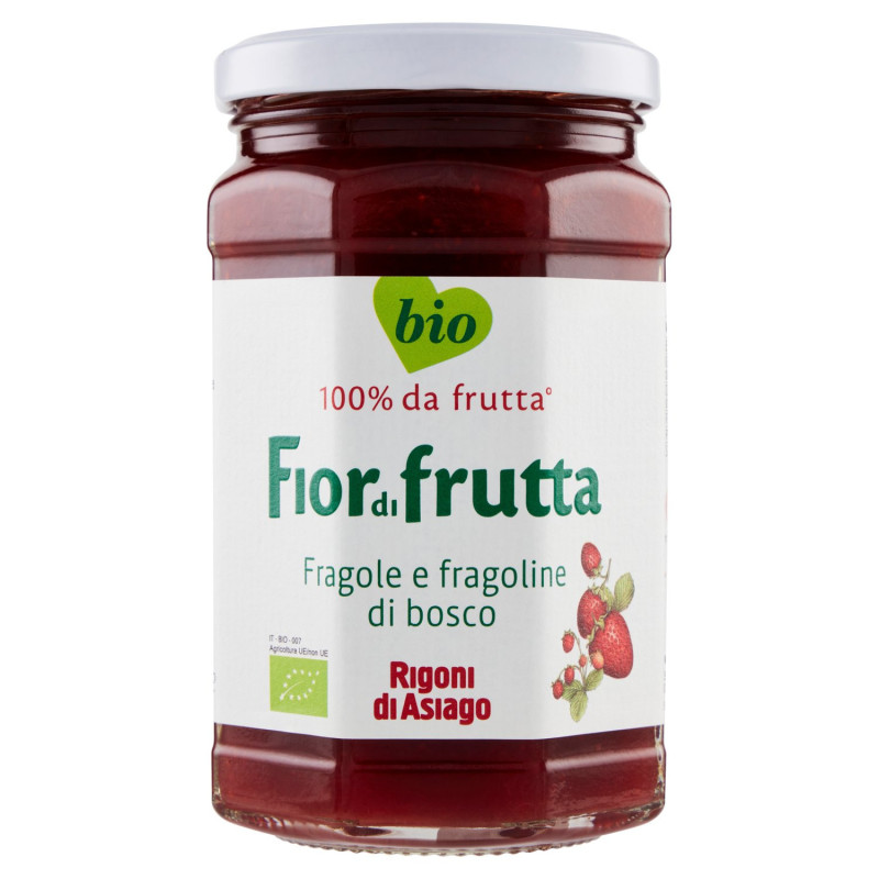 RIGONI DI ASIAGO FIORDIFRUTTA FRESAS Y FRESAS SILVESTRES ORGÁNICAS 330 G