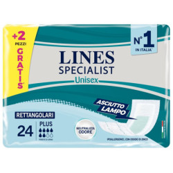 LINES SPECIALIST UNISEX RETTANGOLARI PLUS 22+2 PZ