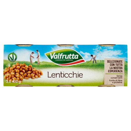 LENTEJAS VALFRUTTA 3 X 400 G