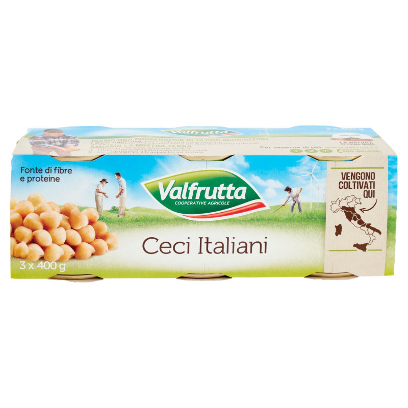 Valfrutta Ceci Italiani 3 x 400 g