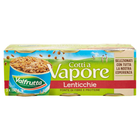 VALFRUTTA COTTI A VAPORE LENTICCHIE 3 X 150 G