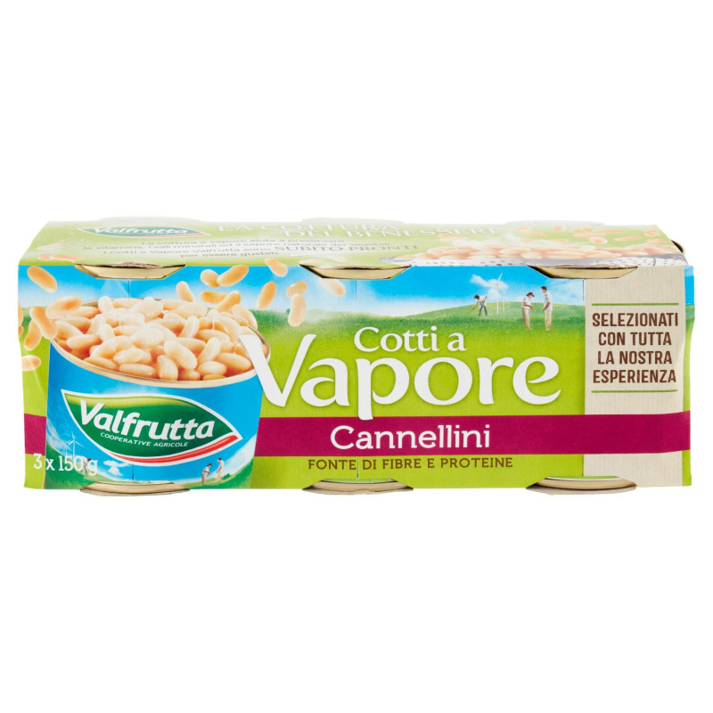 CANNELLINI COCIDO AL VAPOR VALFRUTTA 3 X 150 G