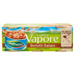 VALFRUTTA DAMPFGEKOCHTE ITALIENISCHE BORLOTTI 3 X 150 G