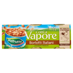 VALFRUTTA BORLOTTI ITALIANO COCIDO AL VAPOR 3 X 150 G