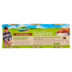 VALFRUTTA BORLOTTI ITALIANO COCIDO AL VAPOR 3 X 150 G