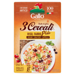 GALLO 3 CEREALES ARROZ, ESPELTA MÁS TRIGO SENATORE CAPPELLI 400 G