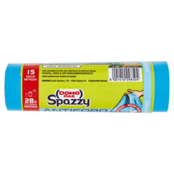 DOMOPAK SPAZZY ANTIFORO PROFUMATI CON MANICI 28L 52X54CM BREZZA ALPINA 15 PZ