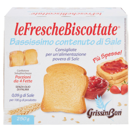 GRISSINBON LEFRESCHEBISCOTTATE MUY BAJO CONTENIDO EN SAL 250 G