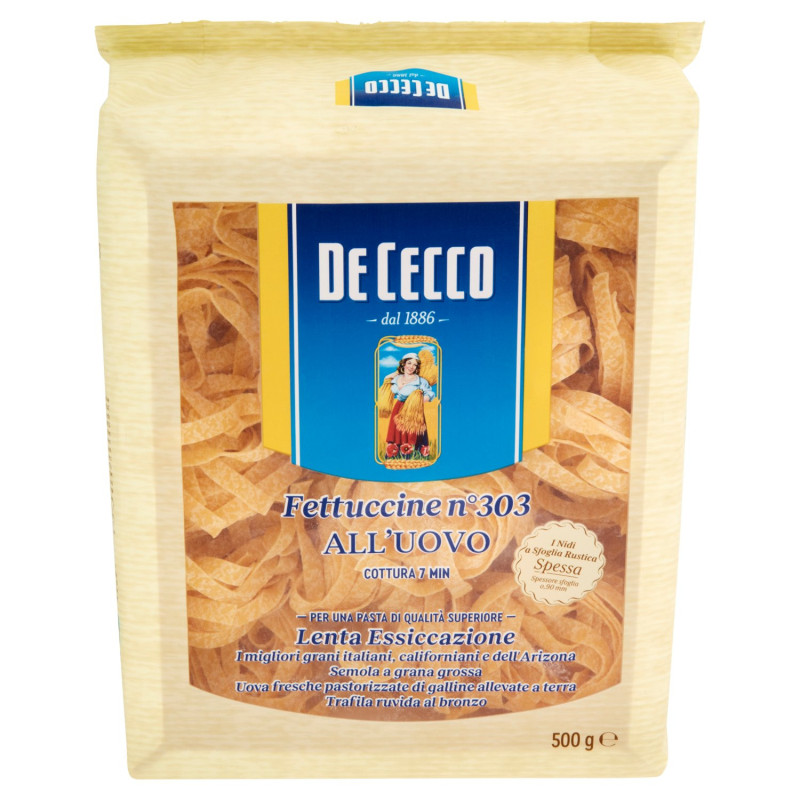 DE CECCO FETTUCCINE N° 303 HUEVO 500 G