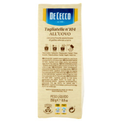 DE CECCO TAGLIATELLE N° 104 ALL'UOVO 250 G