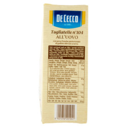 DE CECCO TAGLIATELLE N° 104 CON HUEVO 250 G