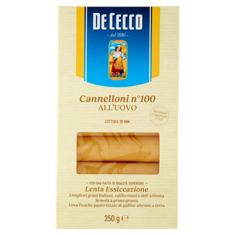 DE CECCO CANNELLONI N° 100 EGG 250 G