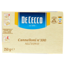 CANELONES DE CECCO N° 100 HUEVO 250 G