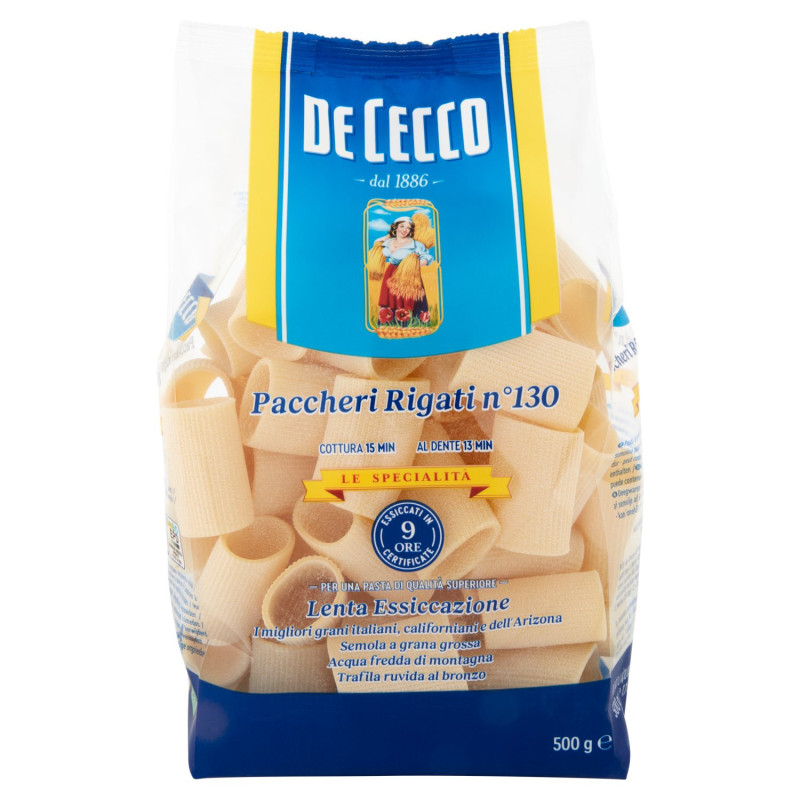 DE CECCO LAS ESPECIALIDADES PACCHERI RIGATI N°130 500 G