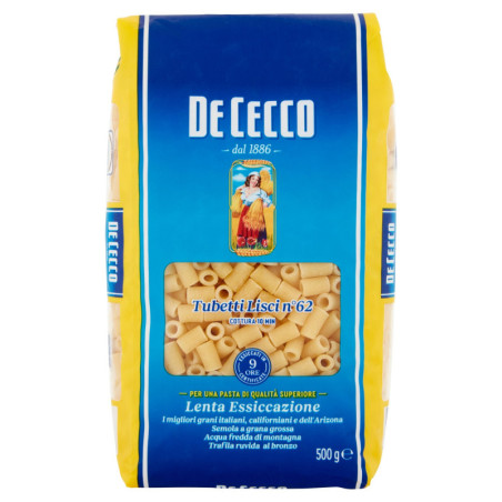 DE CECCO GLATTE RÖHREN Nr. 62 500 G