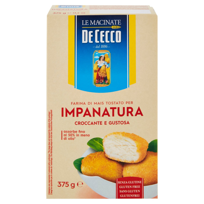 DE CECCO LE MACINATE FARINA DI MAIS TOSTATO PER IMPANATURA 375 G