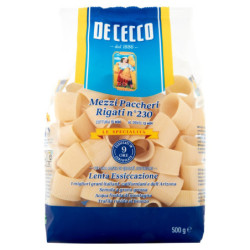 DE CECCO LE SPECIALITÀ MEZZI PACCHERI RIGATI N°230 500 G