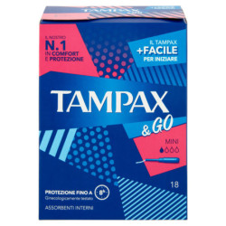 TAMPAX & GO MINI 18 PIÈCES