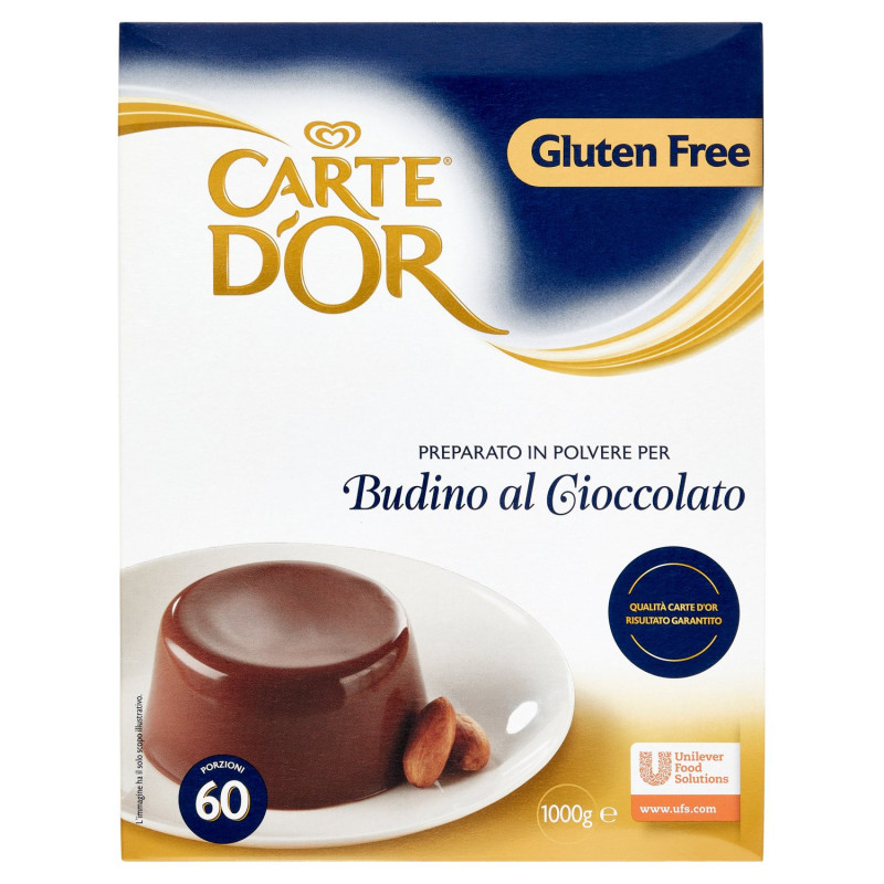 CARTE D'OR PREPARATO IN POLVERE PER BUDINO AL CIOCCOLATO GLUTEN FREE 1000 G