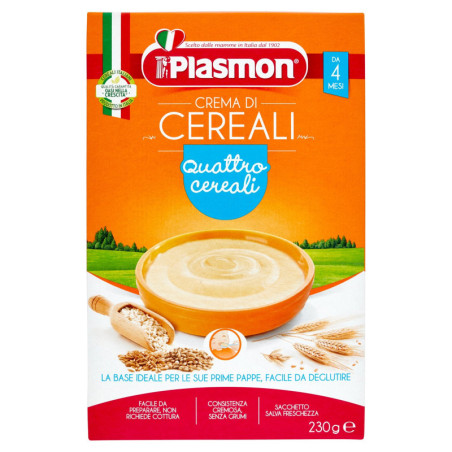 CREMA DE CEREALES PLASMON CUATRO CEREALES 230 G