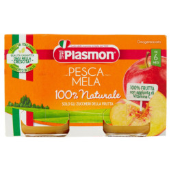 PLASMON MELOCOTÓN MANZANA HOMOGENIZADO 2 X 104 G