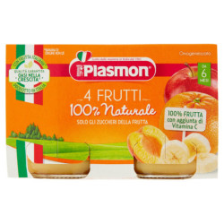 PLASMON 4 FRUIT HOMOGENIZED 2 X 104 G