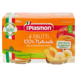 PLASMON 4 FRUIT HOMOGENIZED 2 X 104 G