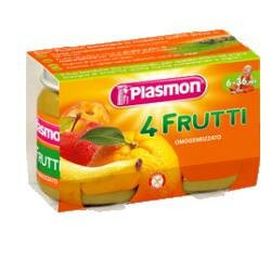 PLASMON 4 FRUIT HOMOGENIZED 2 X 104 G