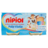 NIPIOL HOMOGENIZED CHICKEN AND VEAL WITH MEAT AND CEREALS 2 X 80 G