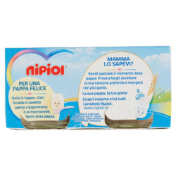 NIPIOL HOMOGENIZED CHICKEN AND VEAL WITH MEAT AND CEREALS 2 X 80 G